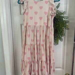 Pink Heart Pattern Dress